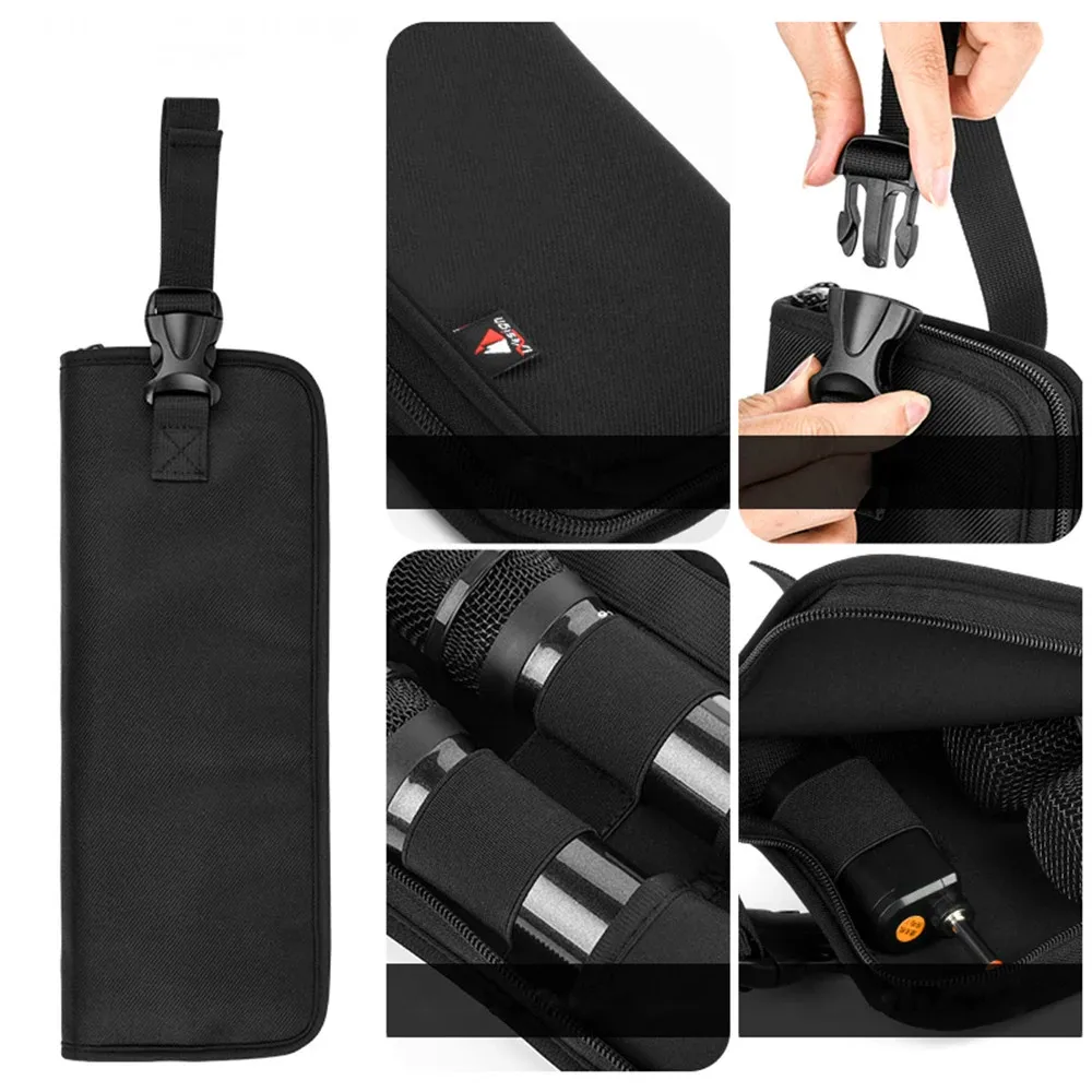 

110 Transmitter Microphone Storage Bag for JBL Partybox Encore Essential Portable S1 Pro K Song Travel Carrying Case Black