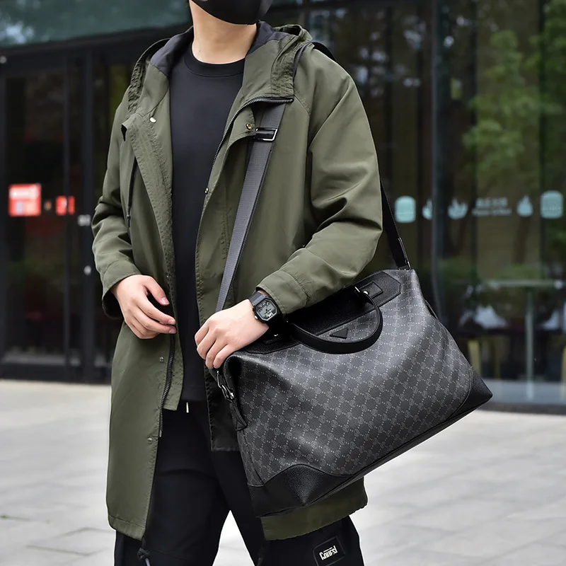 large-capacity-men's-travel-bag-handbag-shoulder-bag-business-trip-suitcase-long-or-short-distance-pvc-material-with-handle