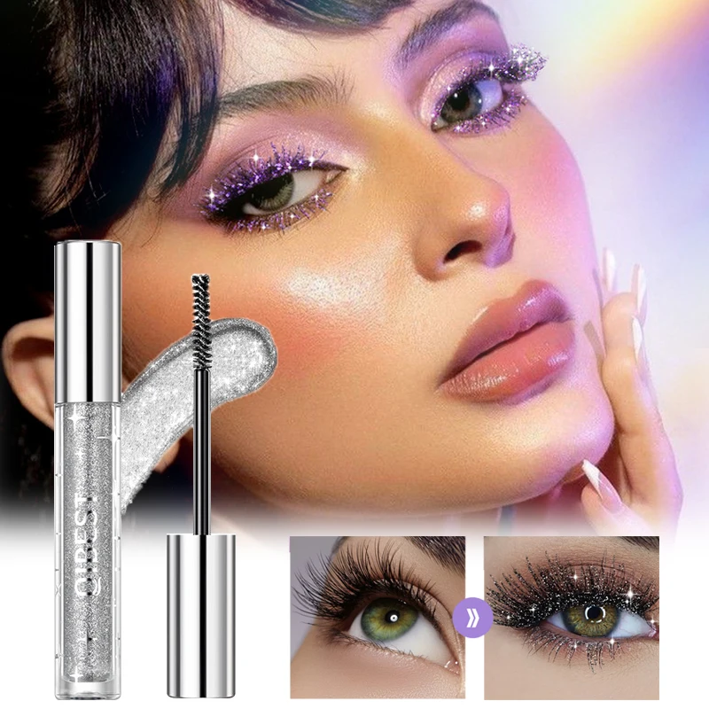 Bling Bling Mascara wasserdicht Curling dicke glänzende Wimpern schnell trocknen lang anhaltende sexy Diamant Glitter Mascara Make-up Kosmetik