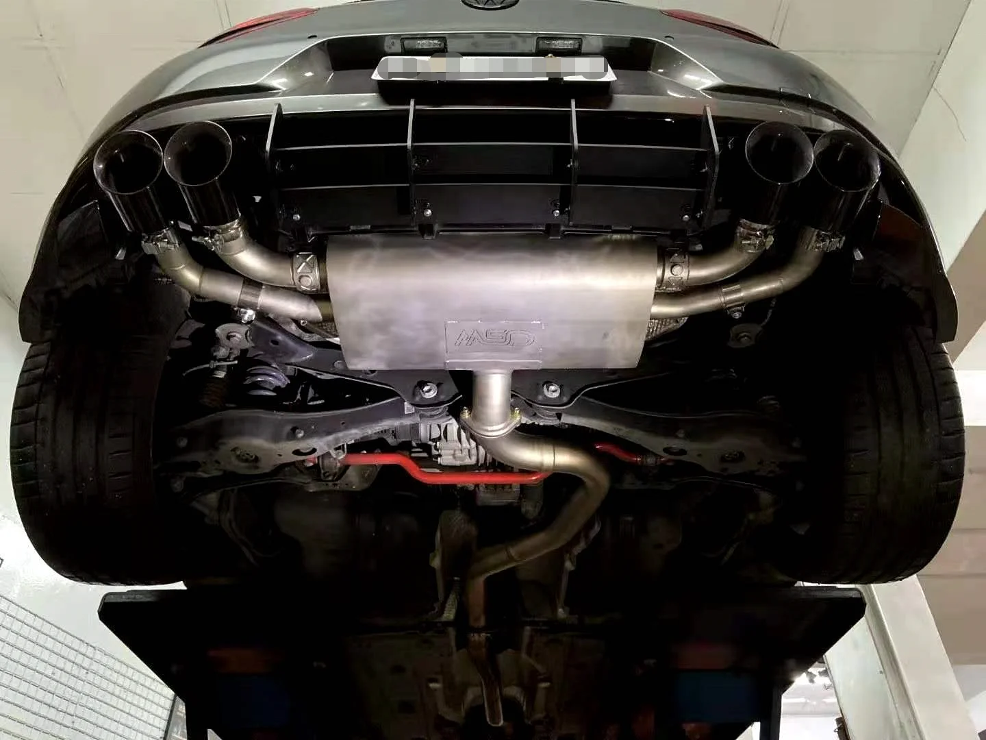 CGW New Style High Performance Exhausts Tail Tips Muffler Piping for  MK7 7.5 R 2.0T Catback System