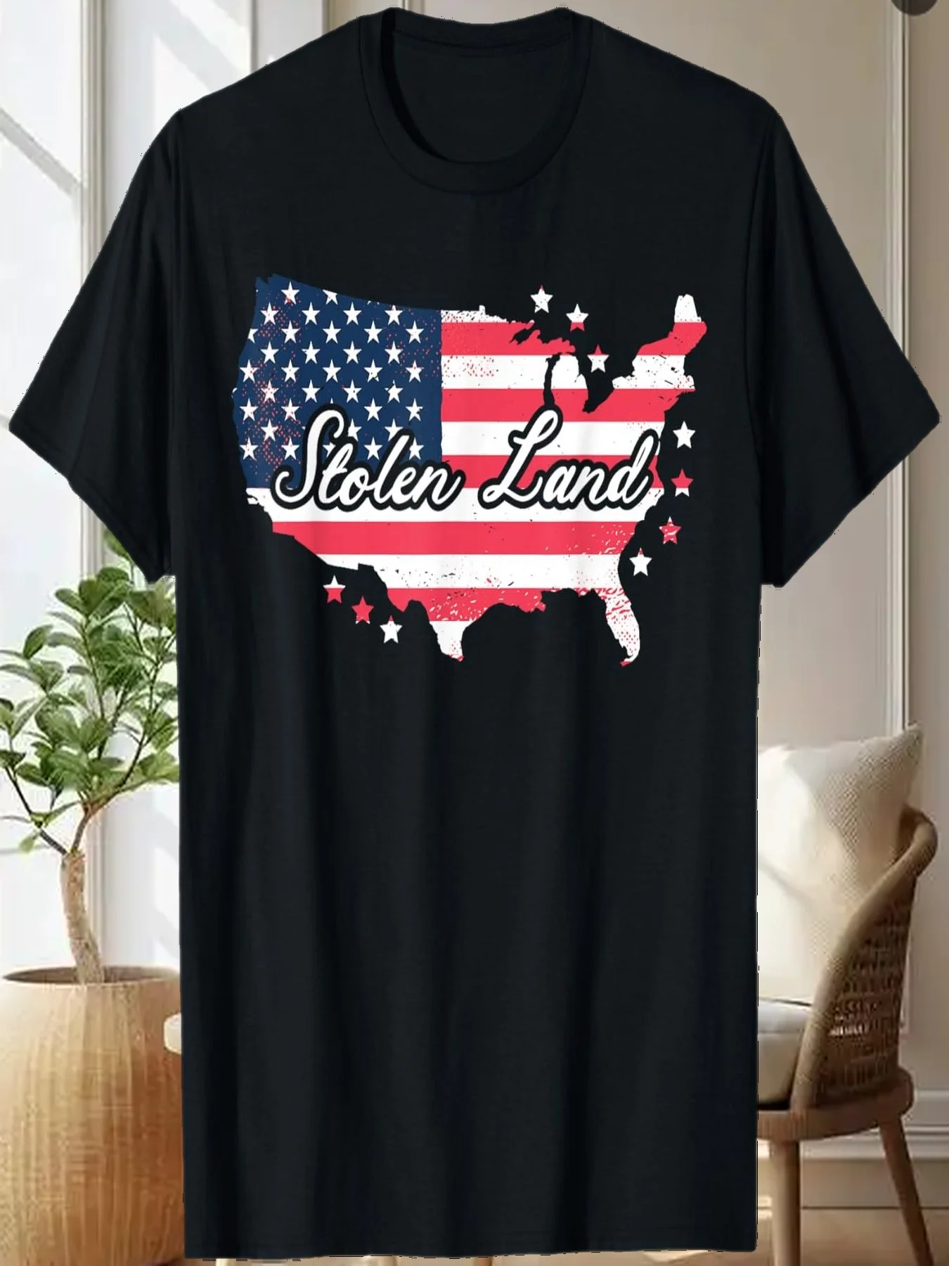 

Stolen Land USA Flag Indigenous Native American T-Shirt