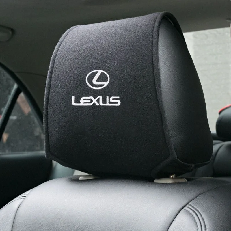 Car Logo Seat Headrest Cover Auto Fit For Lexus F SPORT ES RX NX HS IS300 IS250 RX350 LS500 LX600 NX260 CT200 NX350 Accessories