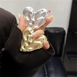 Luxury Metal Pleated Heart Bracket Phone Grip Tok Griptok Holder For iPhone Samsung Universal Accessories Stand Socket Holder