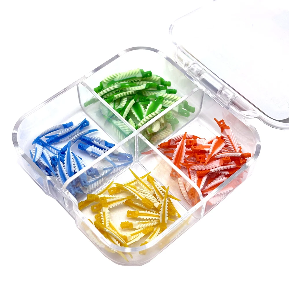 100Pc Dental Interdental Wedges Kit Dental Silicone Adaptive Dental Matrix Autoclaved Composite Wedges Silicone Dentist Material