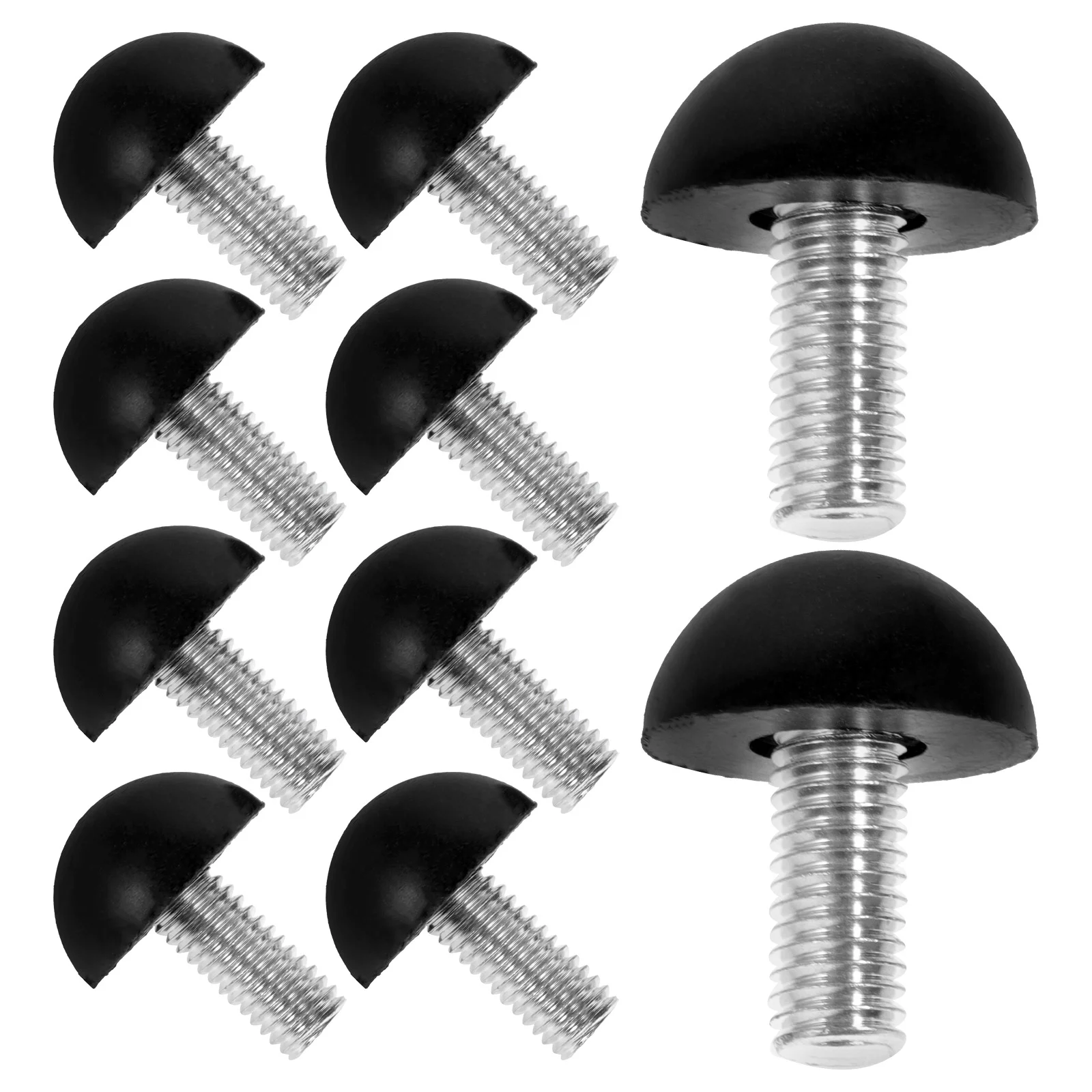 10 Pcs Adjust Feet Table Legs Floor Mat Desk Metal Rubber Screw on Furniture Levelers