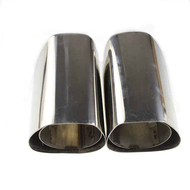 2Pcs Stainless Steel Exhaust Tip Auto System Pipe Muffler Tip For VOLVO XC90 XC60 Car Accessories