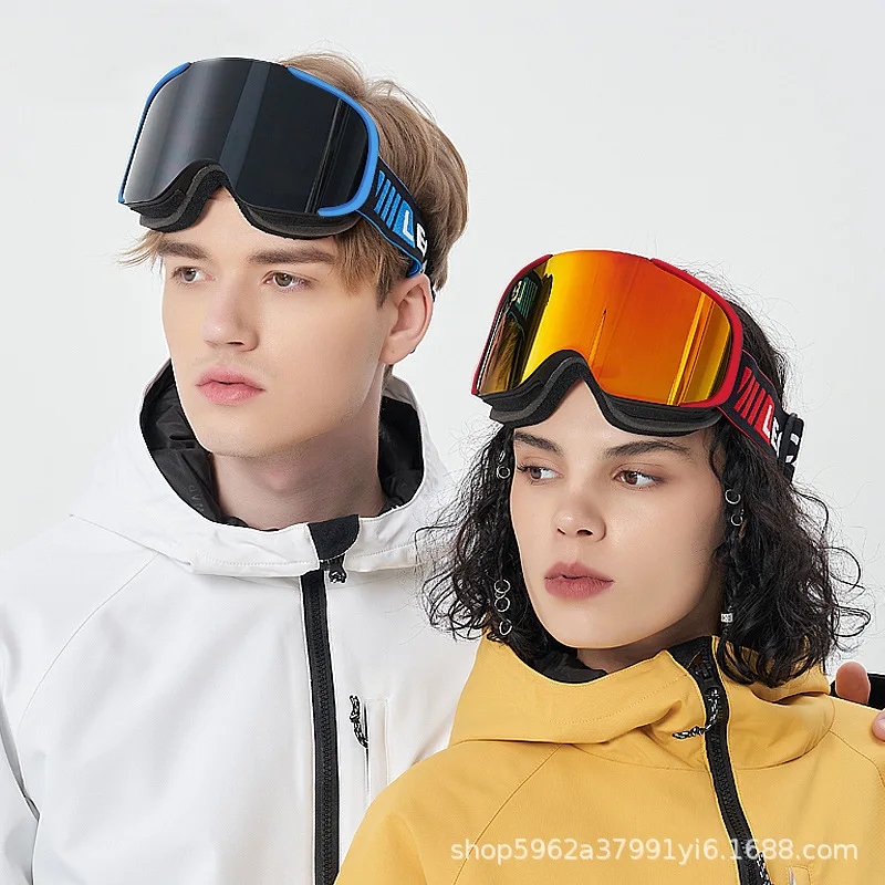 

100% UV400 магнитные противотуманные линзы, защита от запотевания, очки для сноуборда для мужчин и женщин, лыжные очки, очки для зимних видов спорта