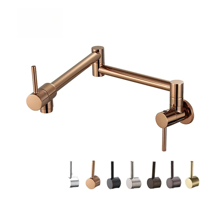 

Wall Mounted Rose Gold Pot Filler Faucet Tap