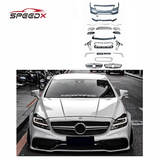 

For Mercedes Benz W218 Upgrade CLS63 AMG Body Kit With Front Bumper Rear Bumper Grille Diffuser