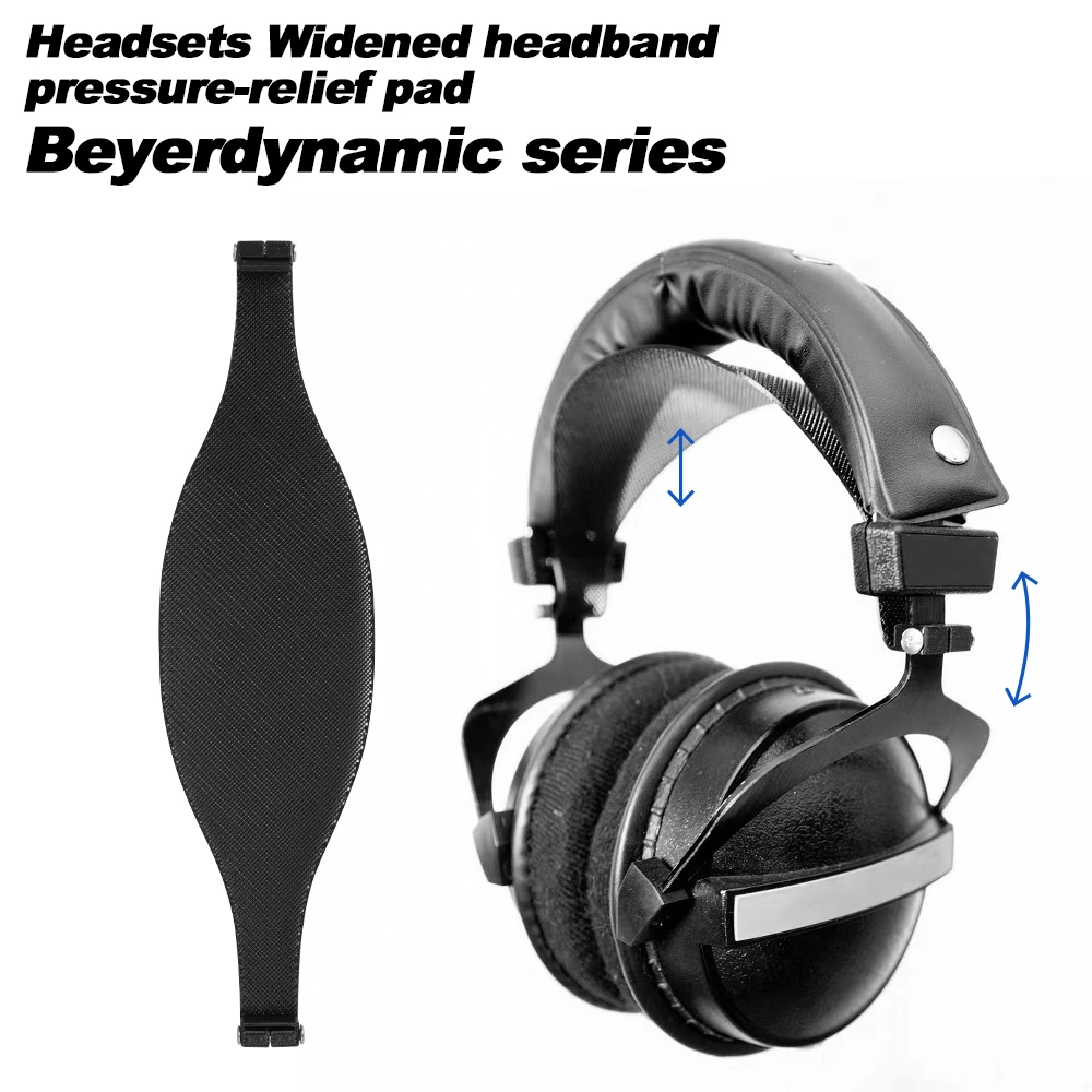 Kopfpolster für Beyerdynamic DT770 DT880 PRO DT990 PRO DT1770 DT1990 Kopfhörer, verbreitertes Kopfband, druckentlastendes Polster, Ohrpolster