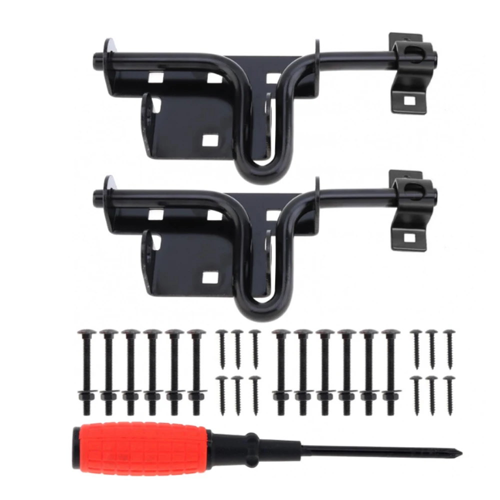 2 pcs Door Bolts 304 Stainless Steel Slide Bolt Gate Latch for Shed Door / Wooden Fence / Vinyl Door with Screw Sets
