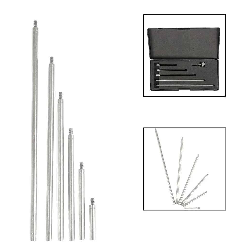 6Pcs Dial Indicator Extension Stem Rod Set M2.5 Thread 10-100Mm Extend Rod Measurement For Dial & Digital Indicators