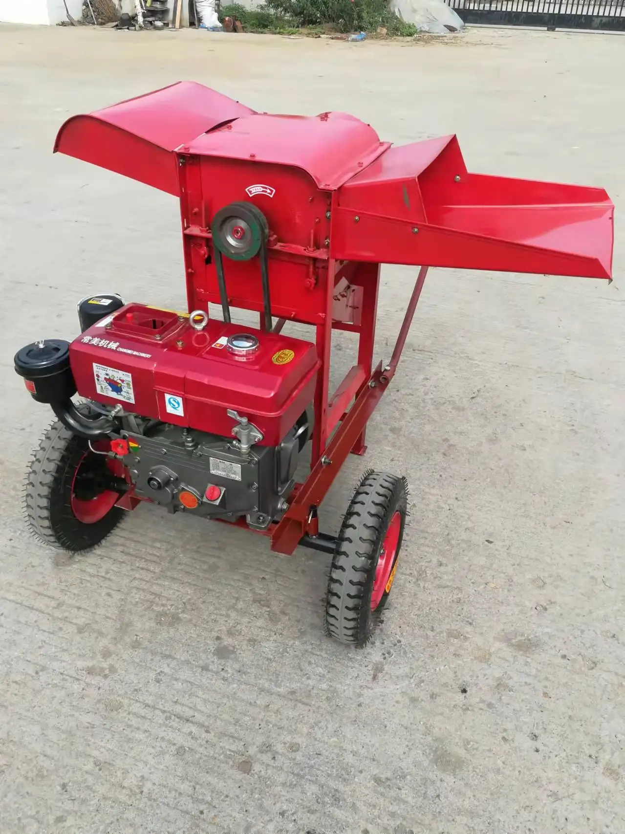 Diesel Power 300-400 Kg/ora Trebbiatrice per Riso, Grano, Soia, Mais