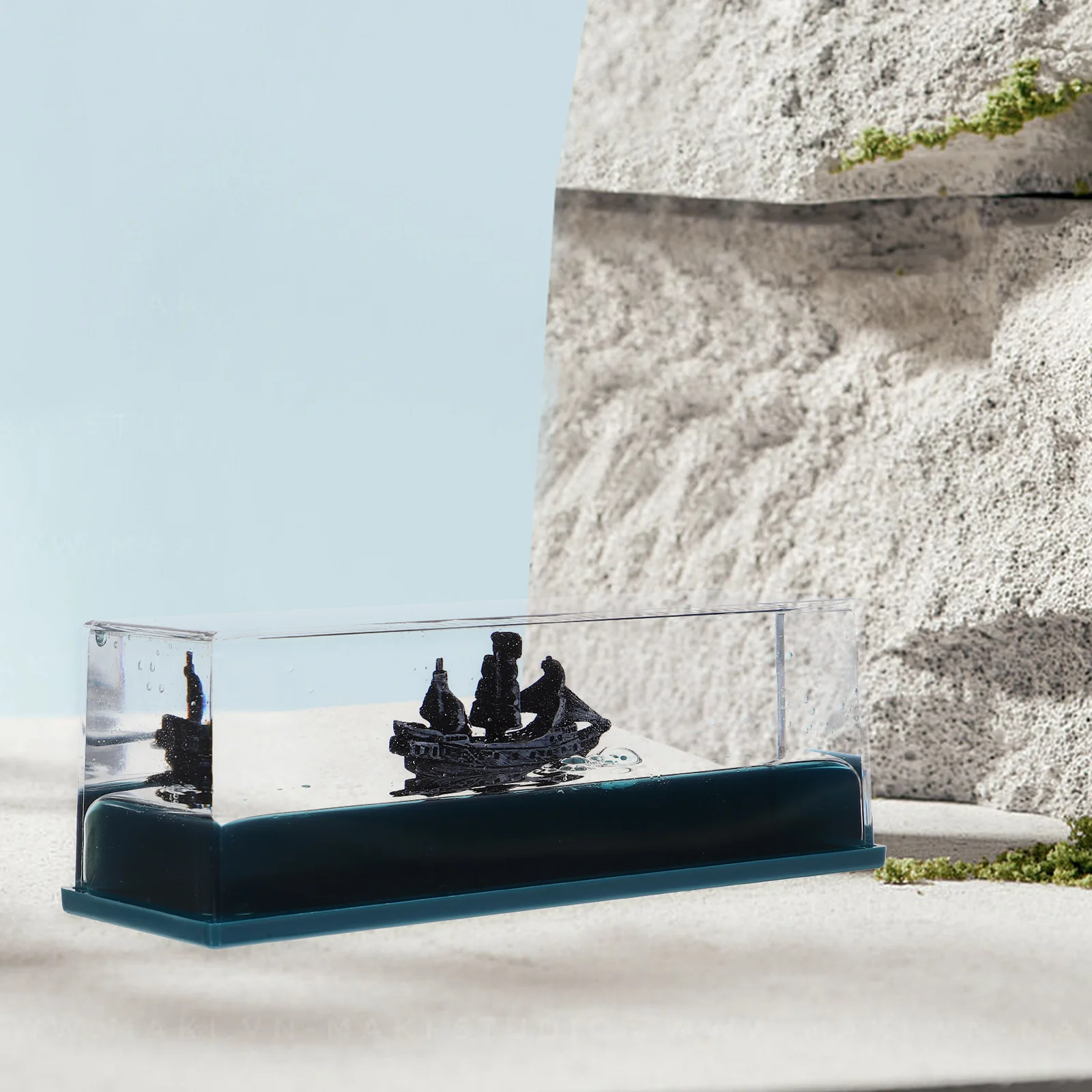 

Fluid Drift Bottle Cruise Decoration Desktop Ornament Office Home Decor Romantic Gift for Boyfriend Christmas Graduation