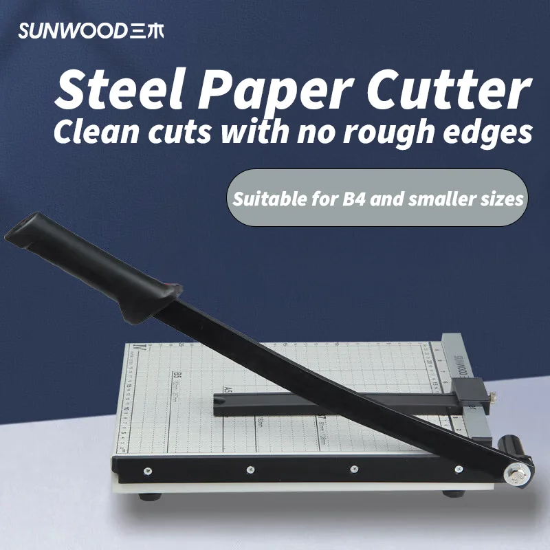

SUNWOOD A4 Metal Paper Cutter/Trimmer 300×250mm Heavy-Duty Guillotine Cutting Machine 1244