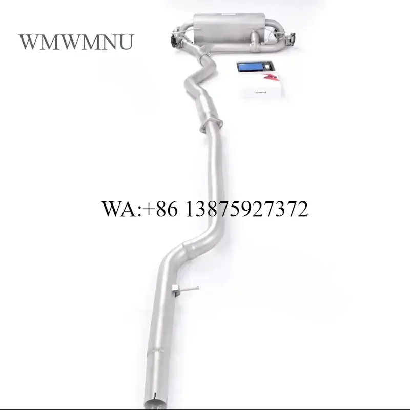 Wmwmnu For 320i F30 N20 2.0T 2012-2016 Valved Cat Back Exhaust System Dual Exit Single Tip 304 Stainless Steel Muffler