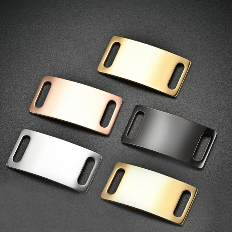 10Pcs Mirror Polishing Pet Dog Cat Id Tag Stainless Steel Blank Rectangle ID TAG Pet Dog COLLAR Products Supplies Wholesale
