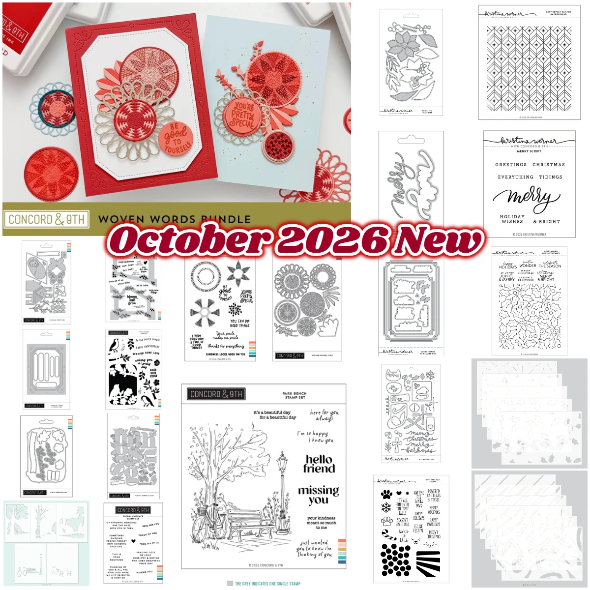 Concord &9th Frohe Weihnachten Schneeflocken Metall-Stanzformen Stempel für DIY Scrapbooking Album Stempel Papier Prägung