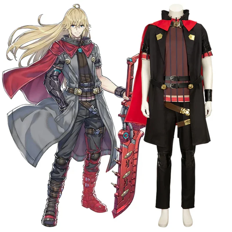 Game Future Redeemed Shulk Cosplay-Kostüm für Herren, Uniformanzüge, komplettes Set, Halloween-Party-Outfits
