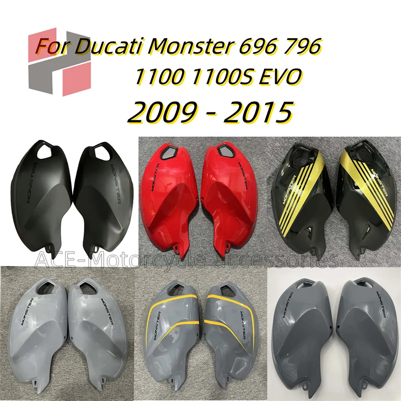 Motorcycle Left Right Side Tank Cover fairing For DUCATI Monster 696 796 1100 EVO Fairings Cover Parts