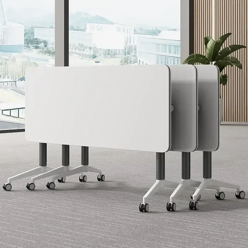 

Hot-sellingConference Table, Folding Conference Room Tables with Flip-Top Design, Mobile Seminars Dynamic Meetings Training Tabl