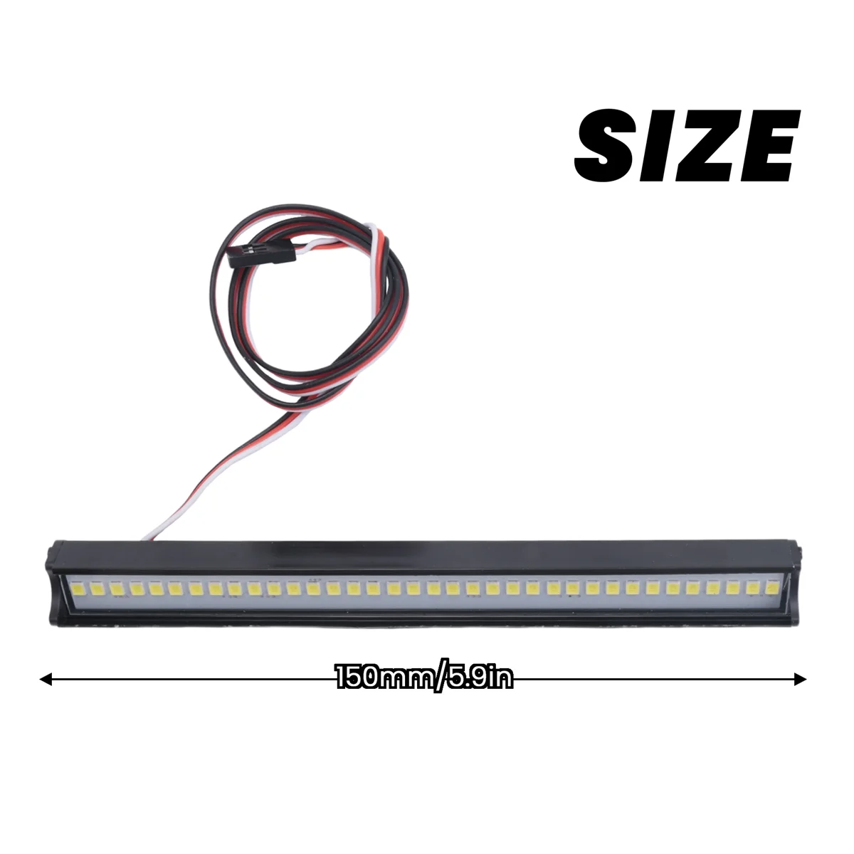 BFYL-150MM 36 LED Light Bar Roof Lamp Lights for Axial SCX10 90046 Traxxas TRX4 Slash Rustler 1/8 1/10 RC Crawler Truck