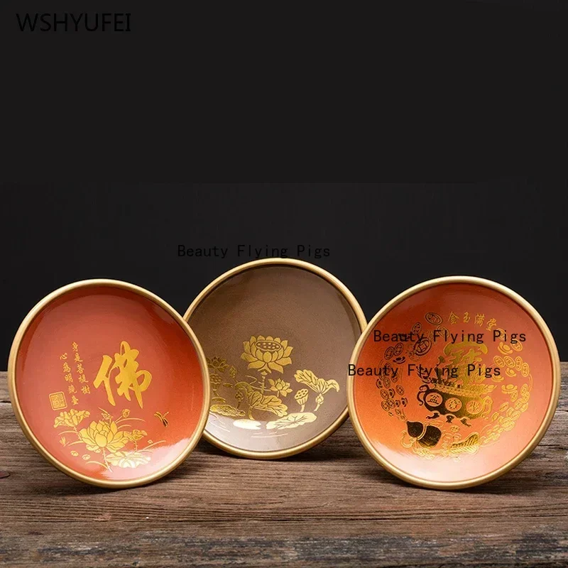 Ceramics Censer  Water Cup Fruit Tray Buddhist Tools and Supplies Pray for Auspiciousness Home Decoration Chinese Style Blessing