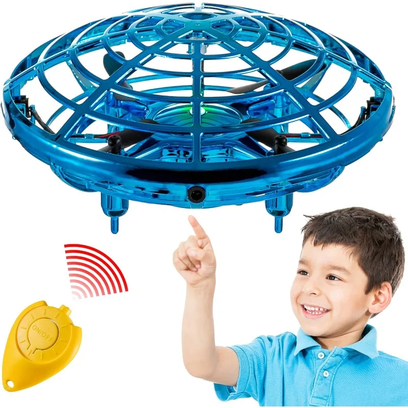 

Hand Operated Mini Toy Drone for Kids, Upgraded UFO Flying Ball Toy with LEDs, USB Rechargeable Indoor Drone