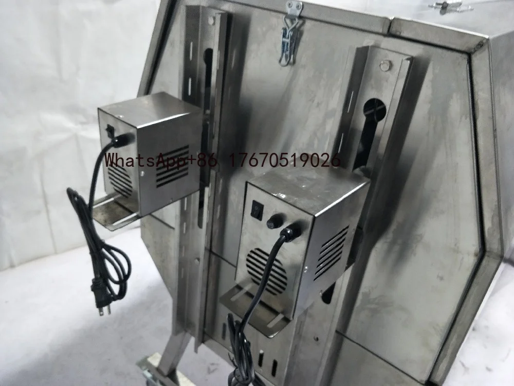 HDL03 Double Roast Position Spit Roaster Party Bbq Barbecue Grill with Hood Grills Food Grade Stainless Steel 304 HDL04
