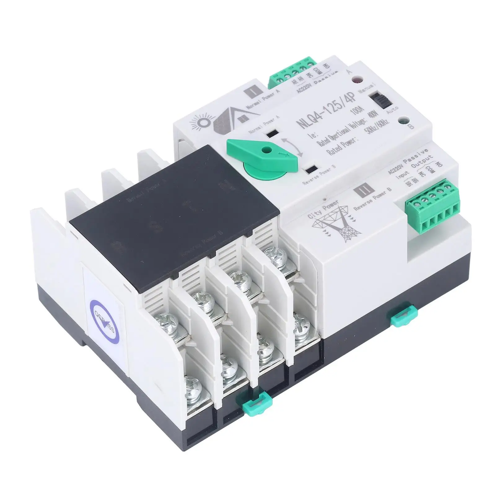 NLQ4‑125/4P 100A 220V Dual Power Automatic Transfer Switch Fast Controller