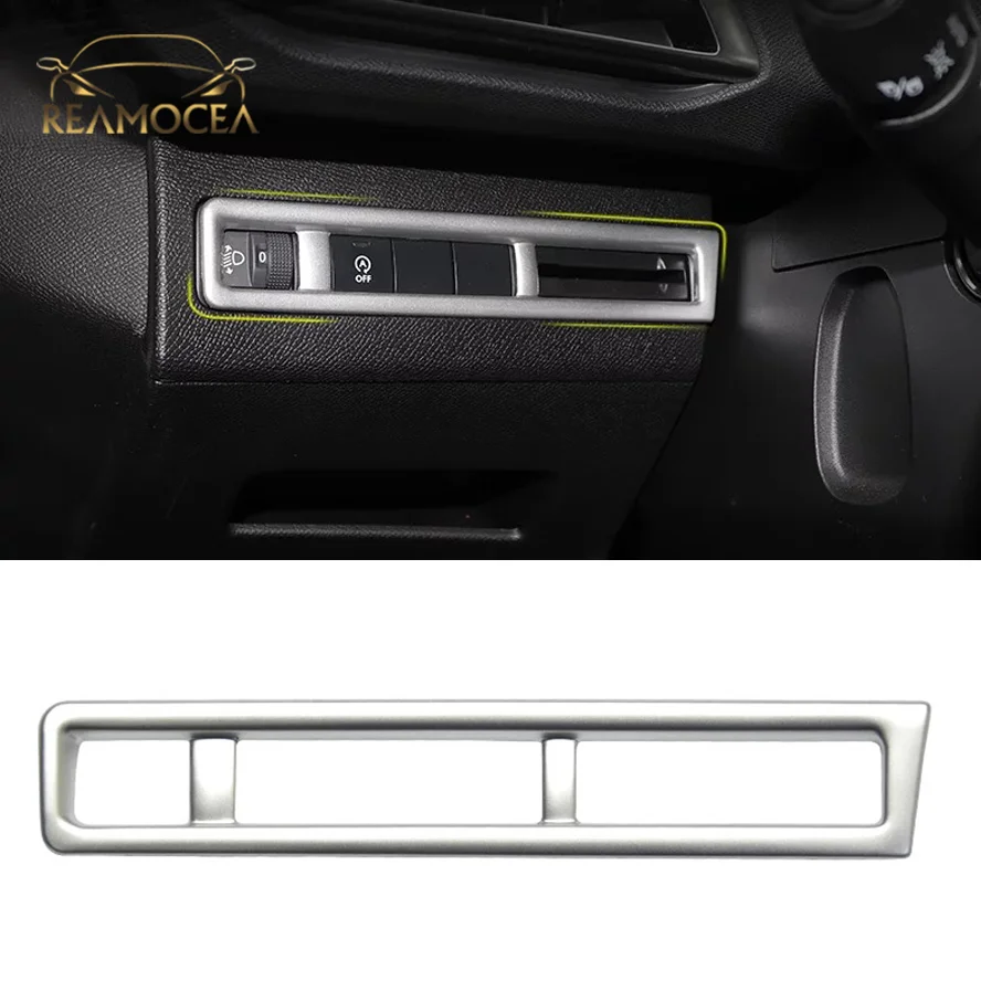 

Reamocea серебристый ABS фара, противотуманная фара, кнопка регулировки переключателя, накладка, наклейка для Peugeot 4008 5008 LHD 2017 2018