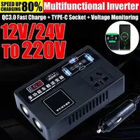 Car Power Cigarette Lighter Inverter 150W DC 12V/24V To AC 220V Converter Charger Adapter Transformer Lighter Socket USB Output