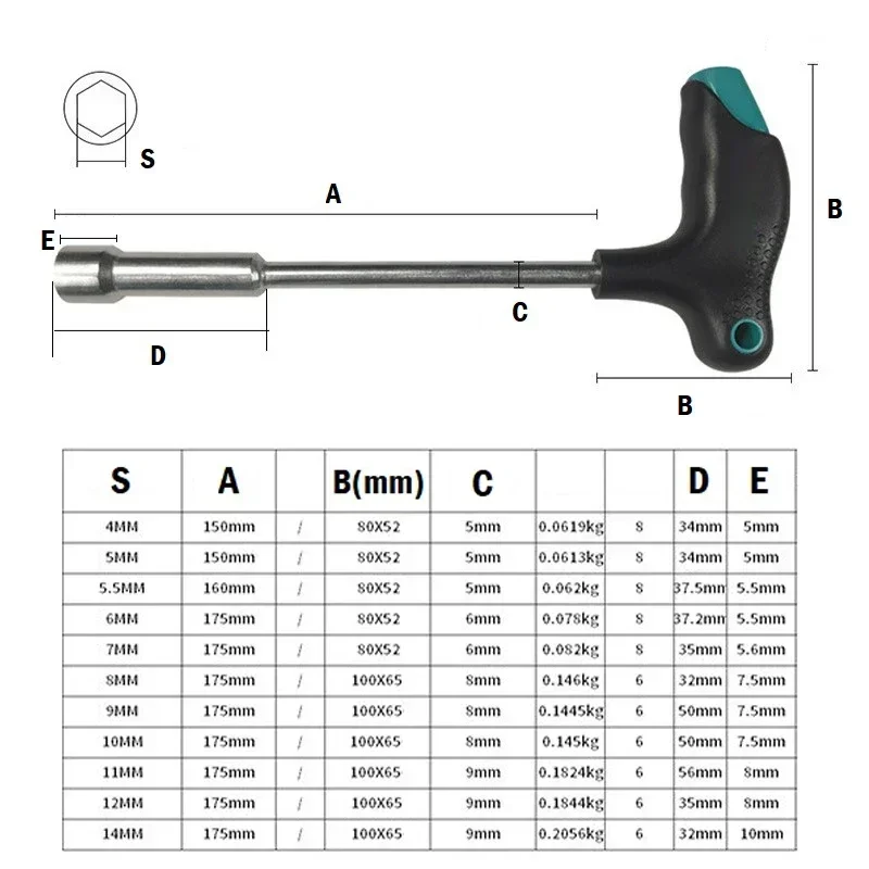 1pc Hexagon Socket Screwdriver Hex Nut Key 4-14mm Adapter Magnetic For Home Appliance Electrician Repairing Manual Tools