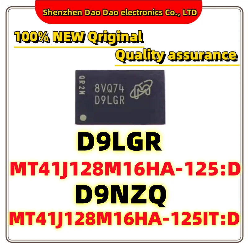 D9NZQ MT41J128M16HA-125IT: D D9LGR MT41J128M16HA-125: D FBGA-96 Memory New and original