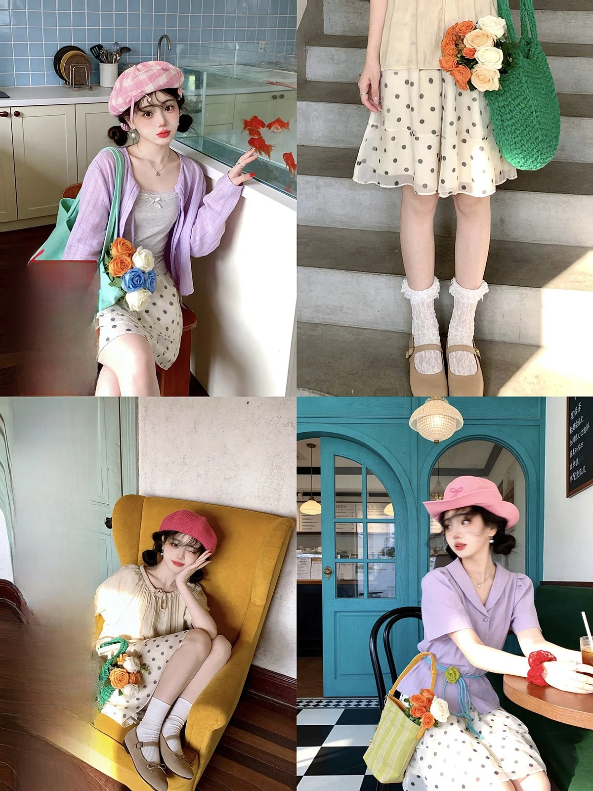 

Платье Iuui·le Soft Peach Dot с воротником-халтер для женщин, весна-лето, из полиэфирного волокна, А-силуэт, миди, повседневное