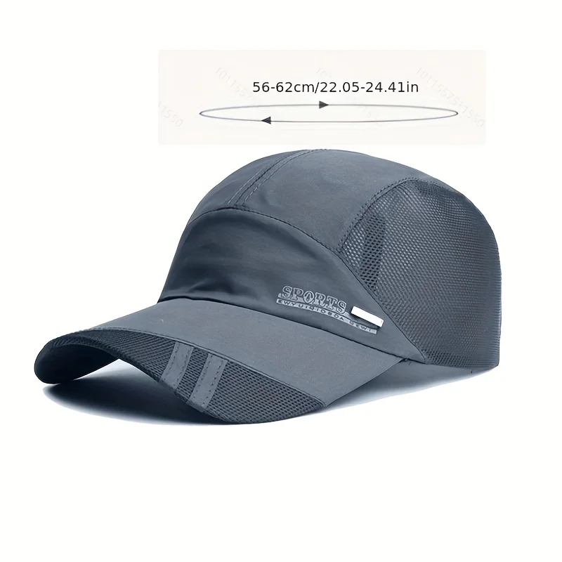 Breathable Sun Protection Baseball Cap For Outdoor Gorras Hombre Quick Drying Adjustable Sports Cap For Running Snapback