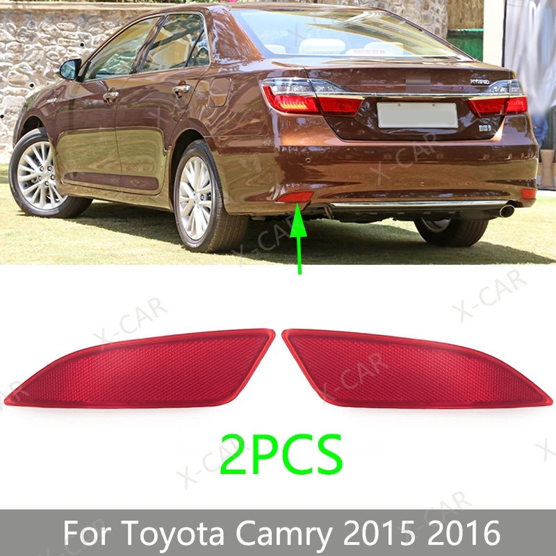 

2PCS For Toyota Camry 2015 2016 Rear Bumper Reflector Brake Lamp Warming Tail Light