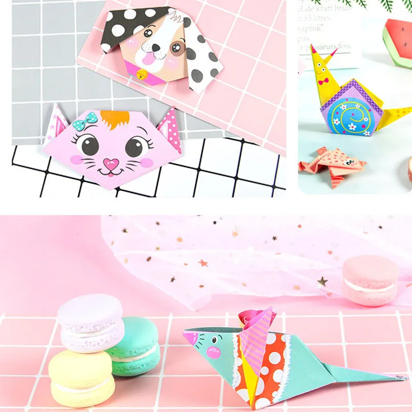 3D DIY child toy Origami Cartoon Animal Book Toy Kids DIY Paper Art Baby Early Learning Education Toys Gifts 152pcs