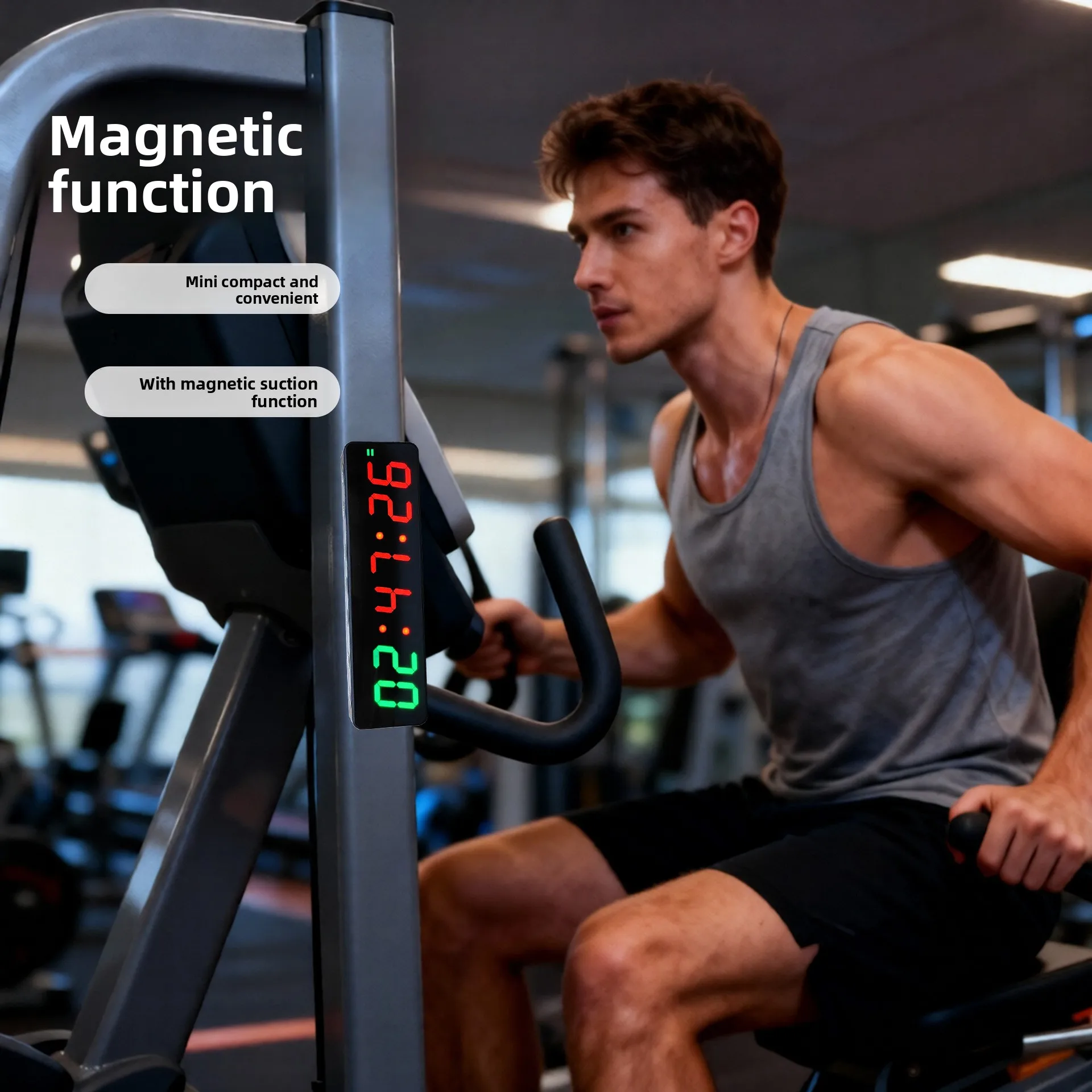 1 Inch Sports Stopwatch Mini Timer, Countdown Fitness Outdoor Magnetic Charging