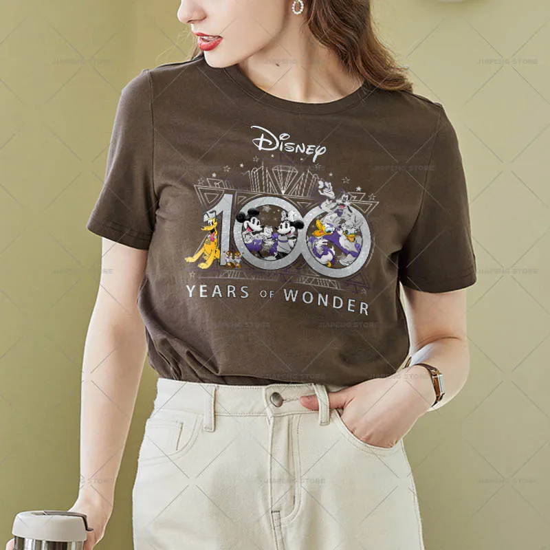 Disney 100 Years of Wonder Thermal Transfer Stickers Iron on Transfers For Clothes Minnie Printed Patches On Clothing T-shirts