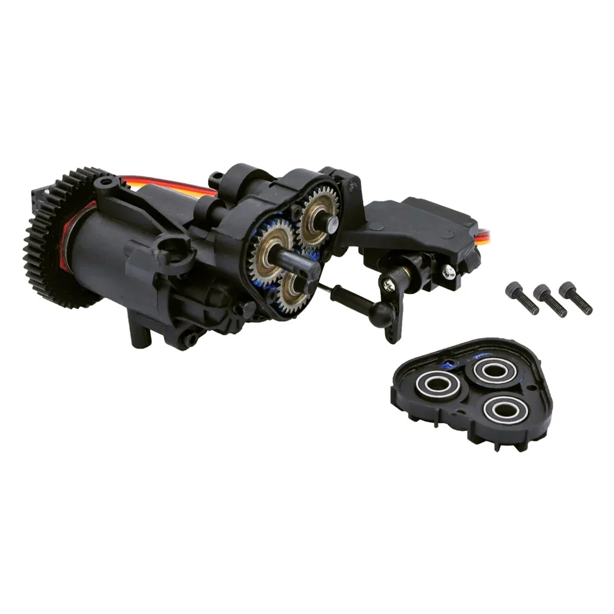 علبة تروس بلاستيكية مزدوجة السرعة مع تروس داخلية ناقل الحركة ومؤازرة لأجزاء ترقية السيارة الزاحفة RC 1/10 TRX4 TRX6