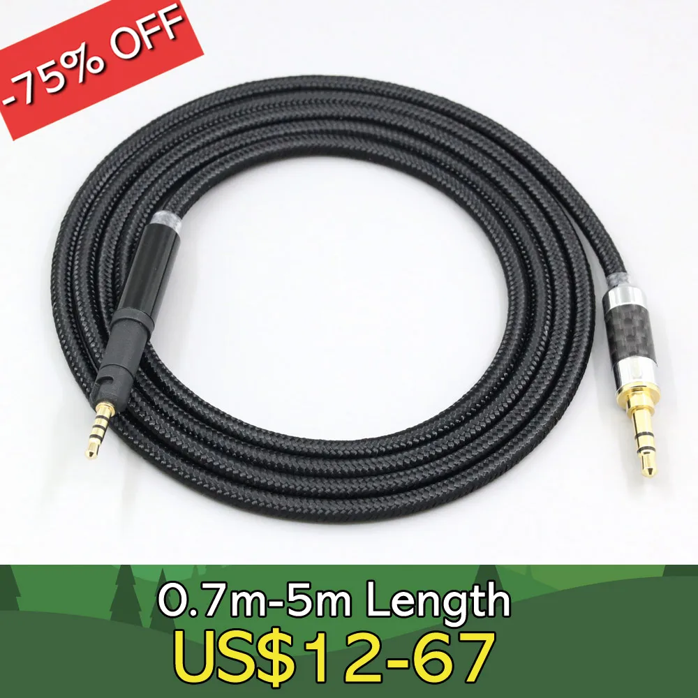 Black Super Soft Headphone Nylon OFC Cable For Sennheiser HD599 HD569 HD 560S HD559 hd560s LN008241*