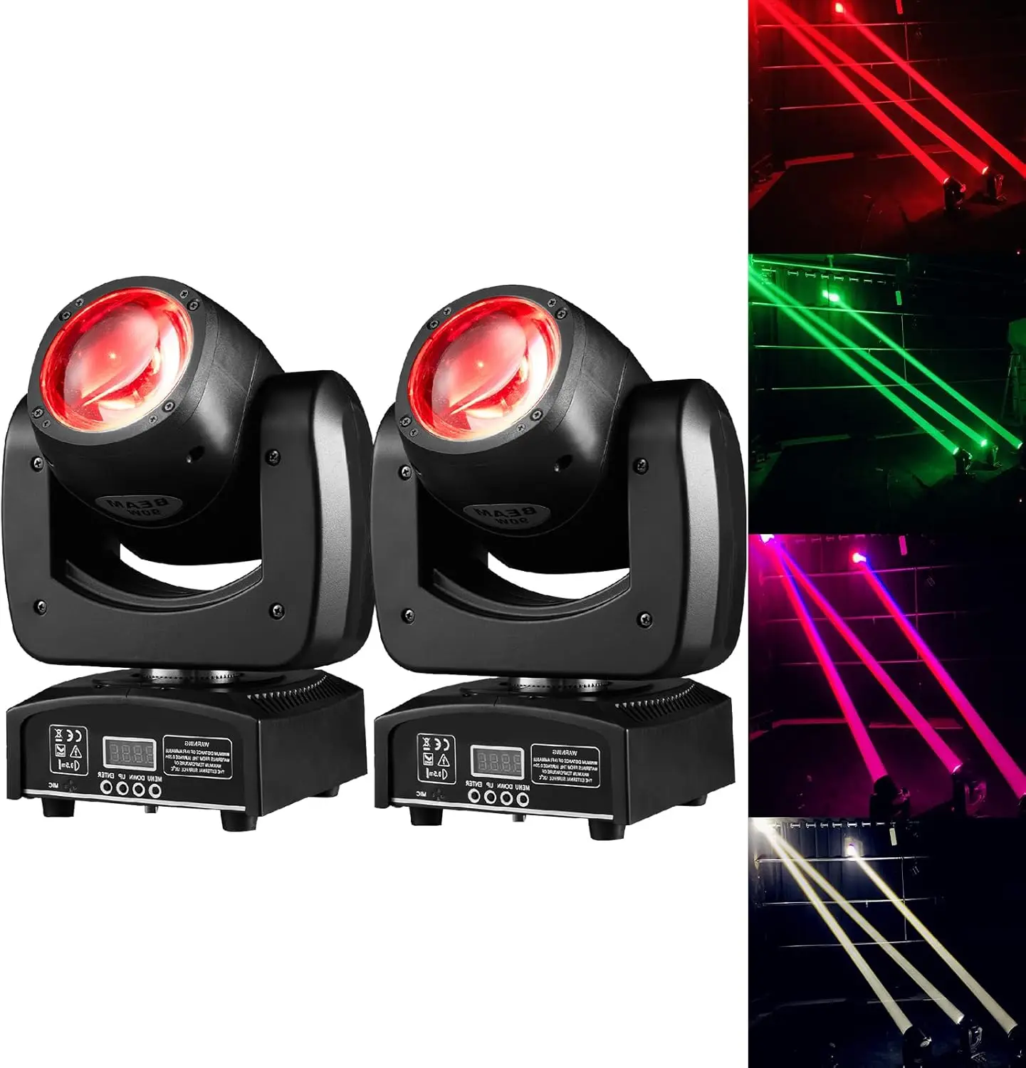 Moving Head DJ Lights Mini Beam Stage Lights 2 Pack   512  Sound for Disco Party Stage Lighting