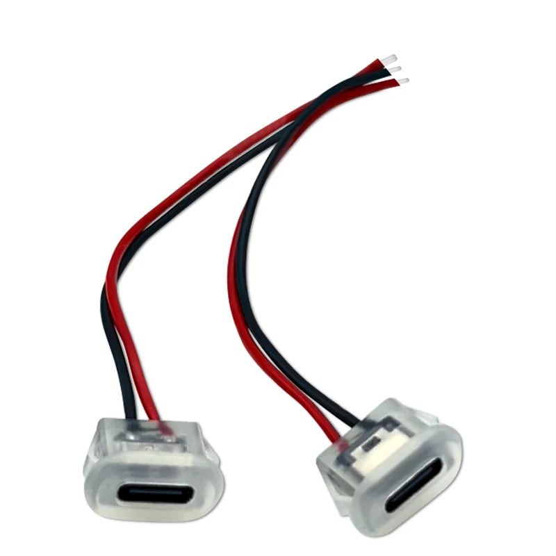 Conector tipo C 2P impermeable de alta calidad, conector de compresión directa, toma de Base hembra, interfaz de carga, 1 unidad, nuevo