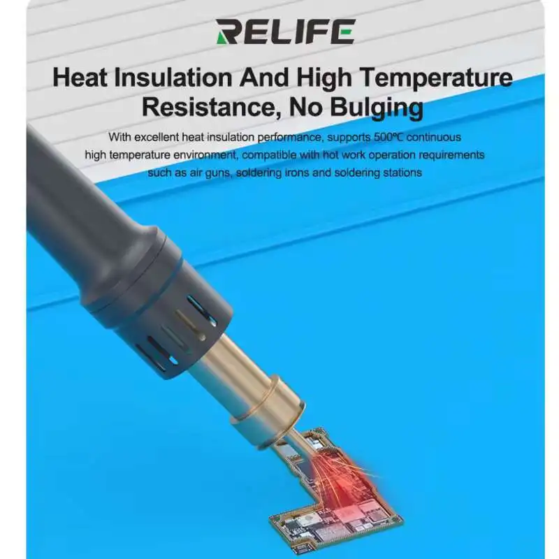 

RELIFE RL-004DQ 820mm x 370mm High Temperature Resistant Silicone Repair Pad for Mobile Phone BGA PCB Soldering Working Mat