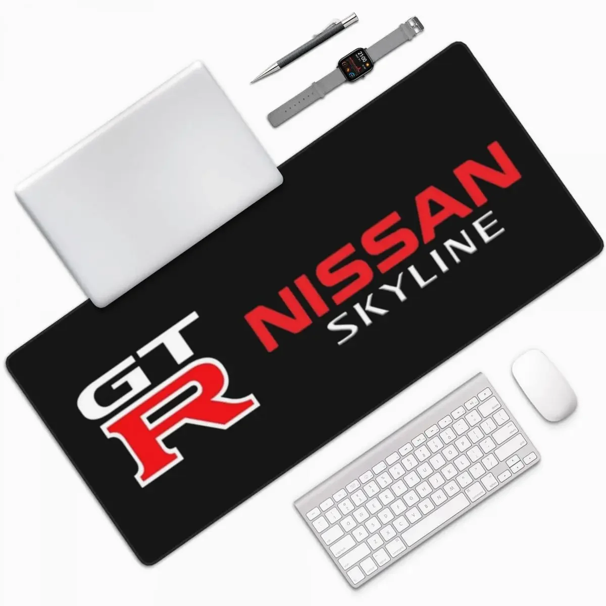 Top Amazing GTR Skyline Large Mouse Pad Computer Keyboard Mouse Mat Gaming PC Laptop Desk Mat Office Accessories Table Mats