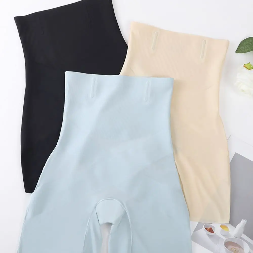 Culotte sans couture pour femmes, taille haute, contrôle du ventre, ultra mince, vêtements en saillie, connexion croisée, élasticité de bain