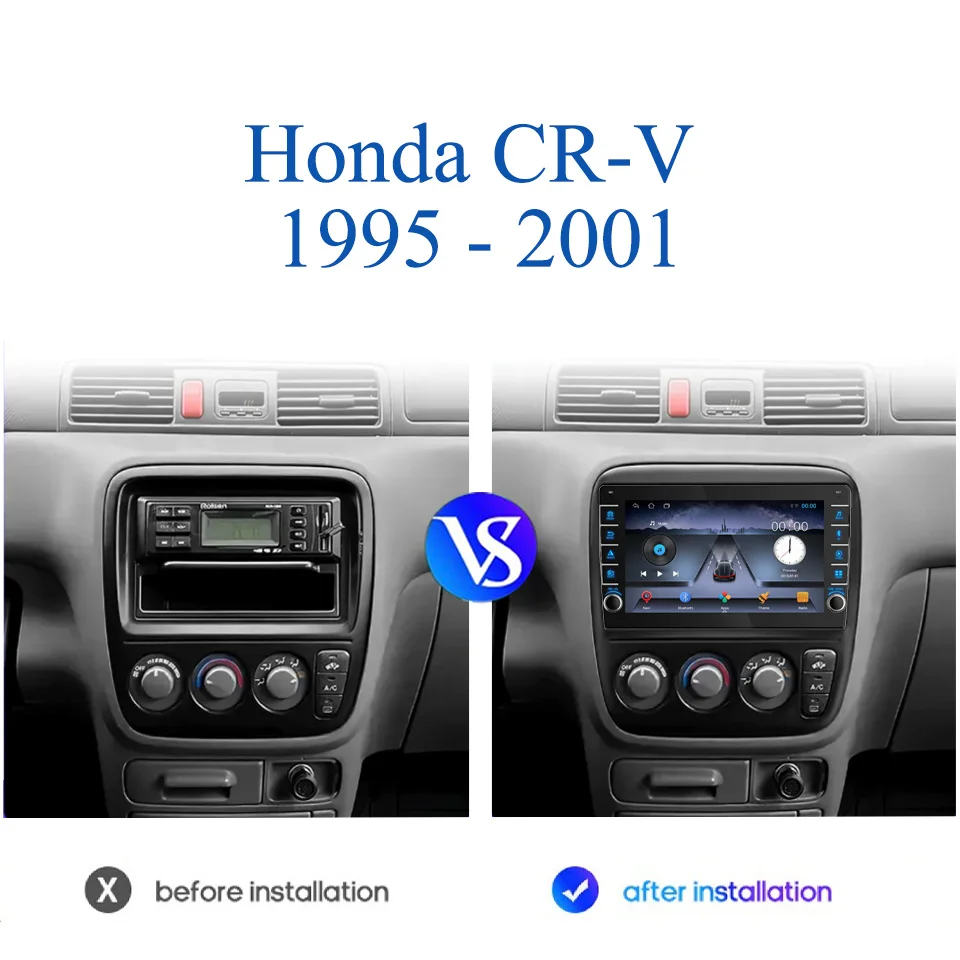 8G 128G Android14 Carplay Auto Radio HU For Honda CRV CR-V 1995 - 2001 Car GPS Navi Monitor DVD PC Tablet Car intelligent system