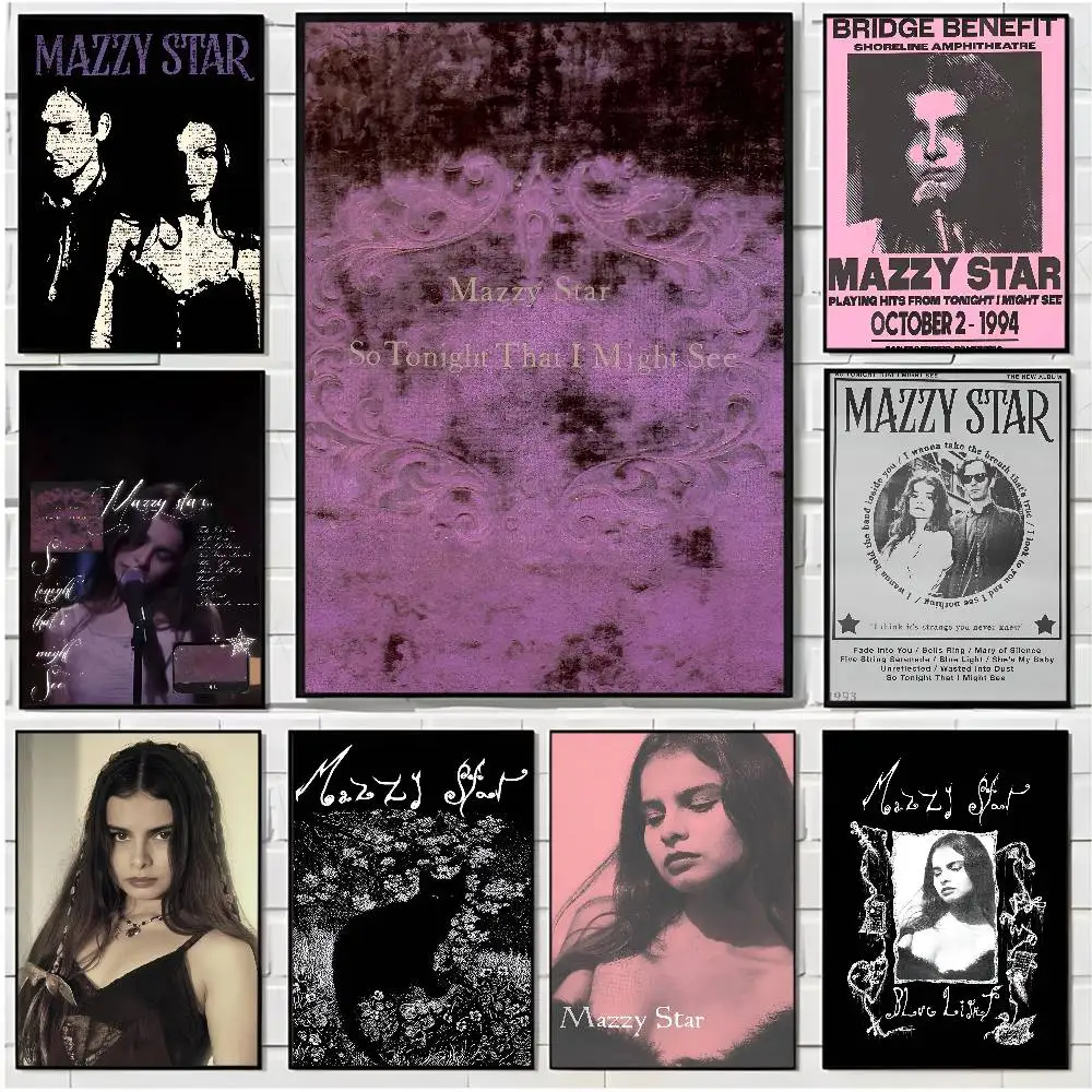 

Music Album M-Mazzy Star Poster HD art poster for home living room bar office decoration sticky waterproof