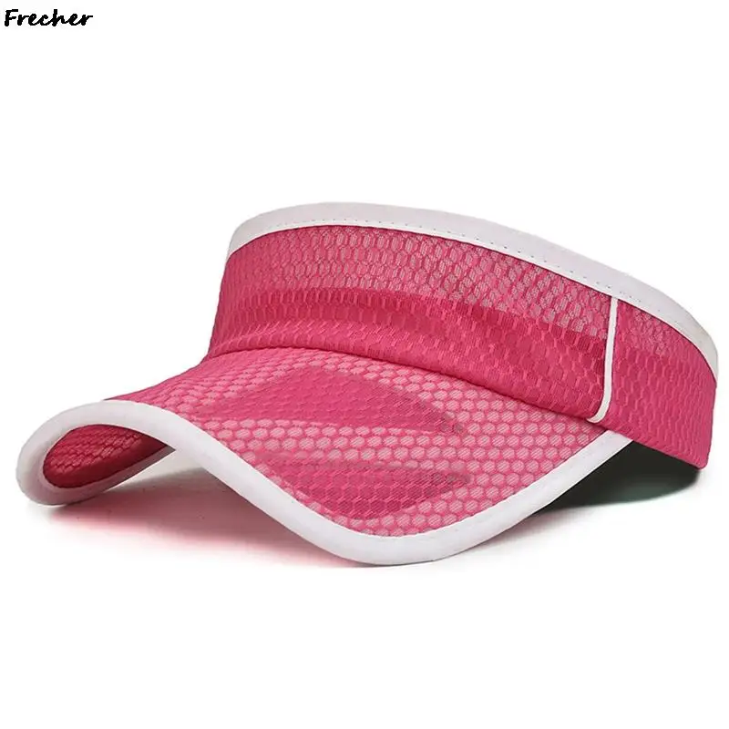 2023 Fashion Tennis Caps Summer Breathable Mesh Headband Adjustable Belts Visors Hat Outdoor Sun Hats Empty Top Golf Cap Unisex